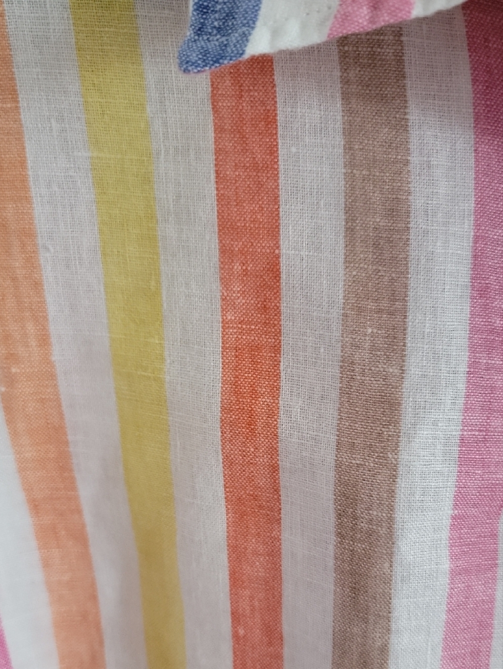 Talbots Linen Boyfriend Shirt - Rockport Stripe - Picture 5 of 9